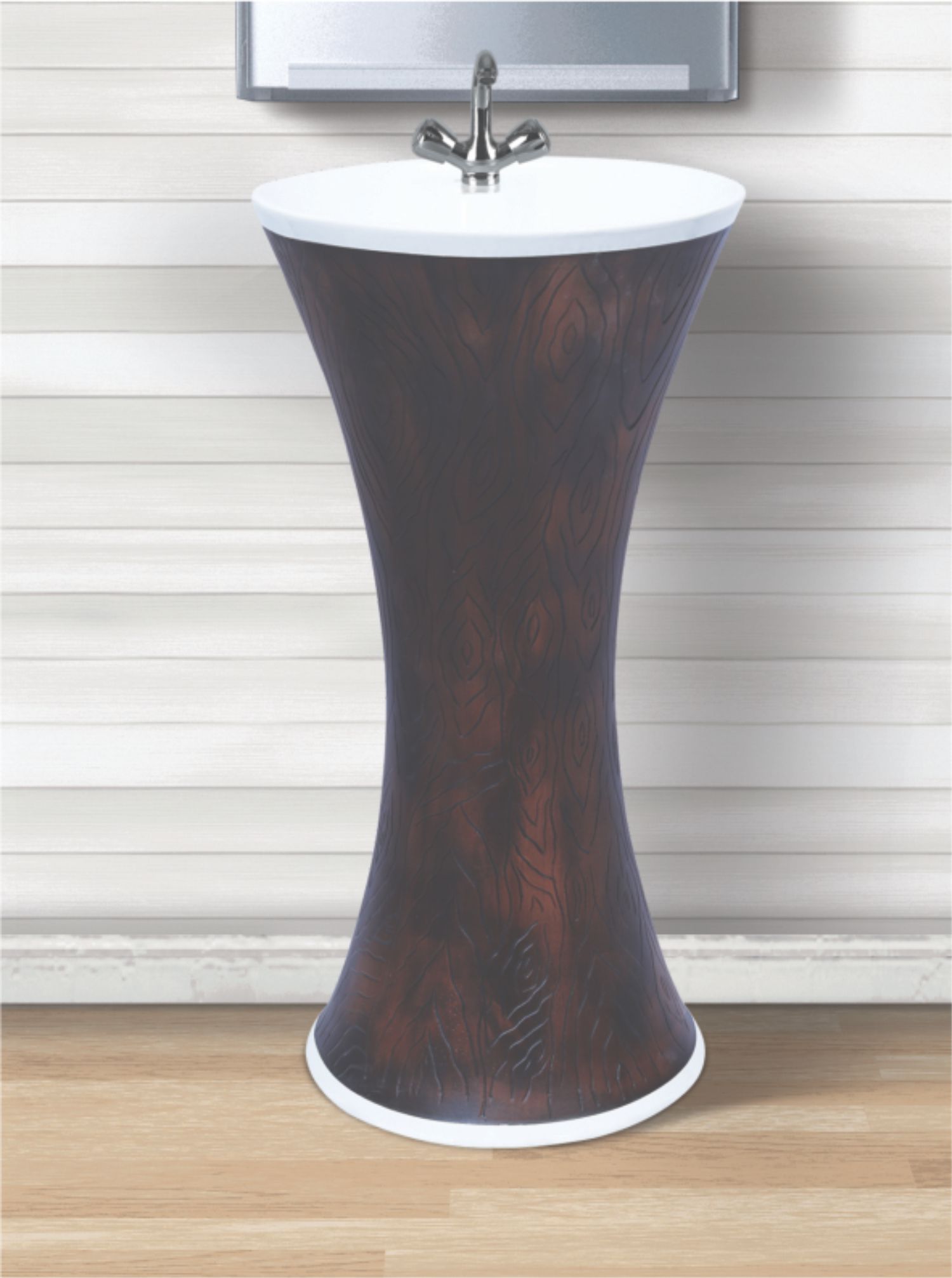 One Piece Ceramic Wash Basin